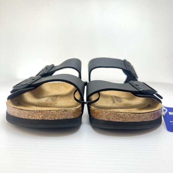 Sz 41 / W10 M8- NWT Birkenstock Arizona PROF Regular Fit Birko-Flor Sandal Black - Picture 5 of 15